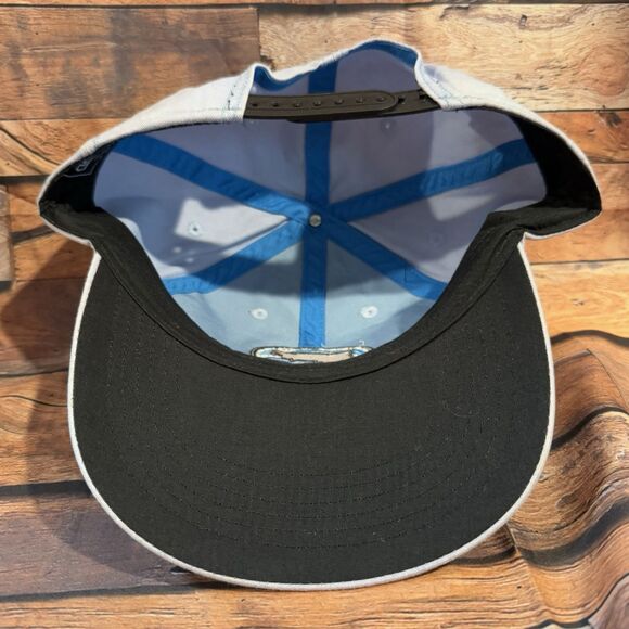 Outdoor Cap Trout Fish Logo Hat Blue Snapback Adjustable Baseball Cap Fishing - Picture 6 of 7